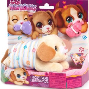 furReal Newborns Puppy Interactive Pet, Small Plush Puppy with Sounds and Motion, Kids Toys for Ages 4 Up by Just Play