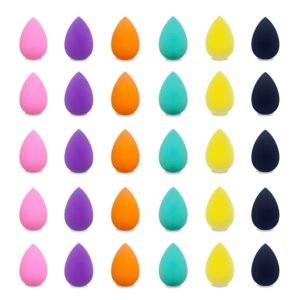 small mini makeup sponge bulk : 30 pcs mulit-colored foundation makeup sponges for foundation,make up sponges for face(30 pcs)