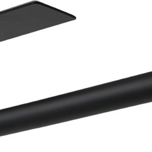 theaoo Paper Towel Holder - Under Cabinet Paper Towel Holder for Kitchen, Adhesive Paper Towel Roll Rack for Bathroom Towel, Wall Mounted Matte Black Paper Towel Rack, SUS304 Stainless Steel(1, Black)