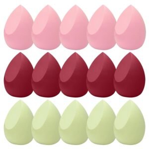 ‌15-Pcs Makeup Sponge Set – Soft, Latex-Free, Individually Wrapped Beauty Makeup Sponge for Wet & Dry Use, Ideal for Foundation, Concealer & Powder Application