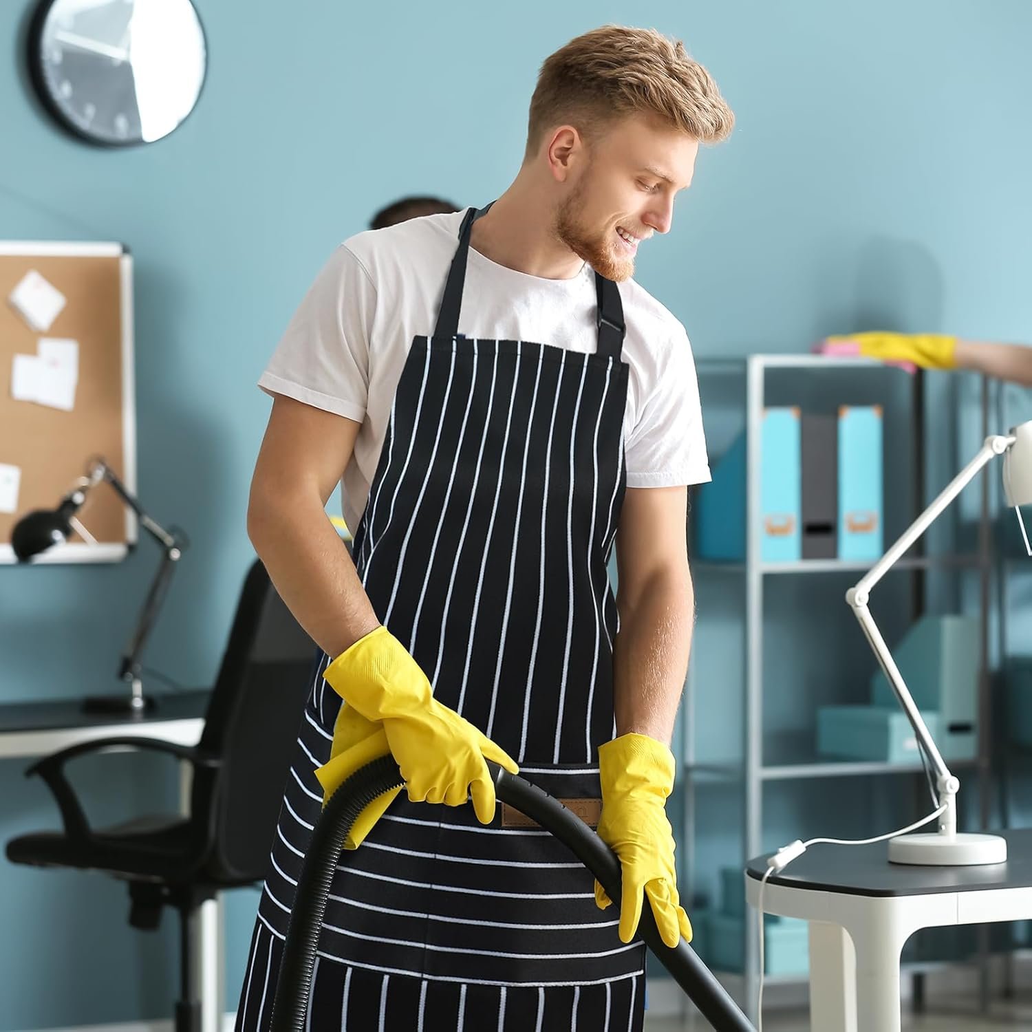 2 Pack Apron - Unisex, Adjustable Bib Kitchen Apron, Cooking Apron, Aprons for Women Men with Pockets, Chef Aprons - Image 5