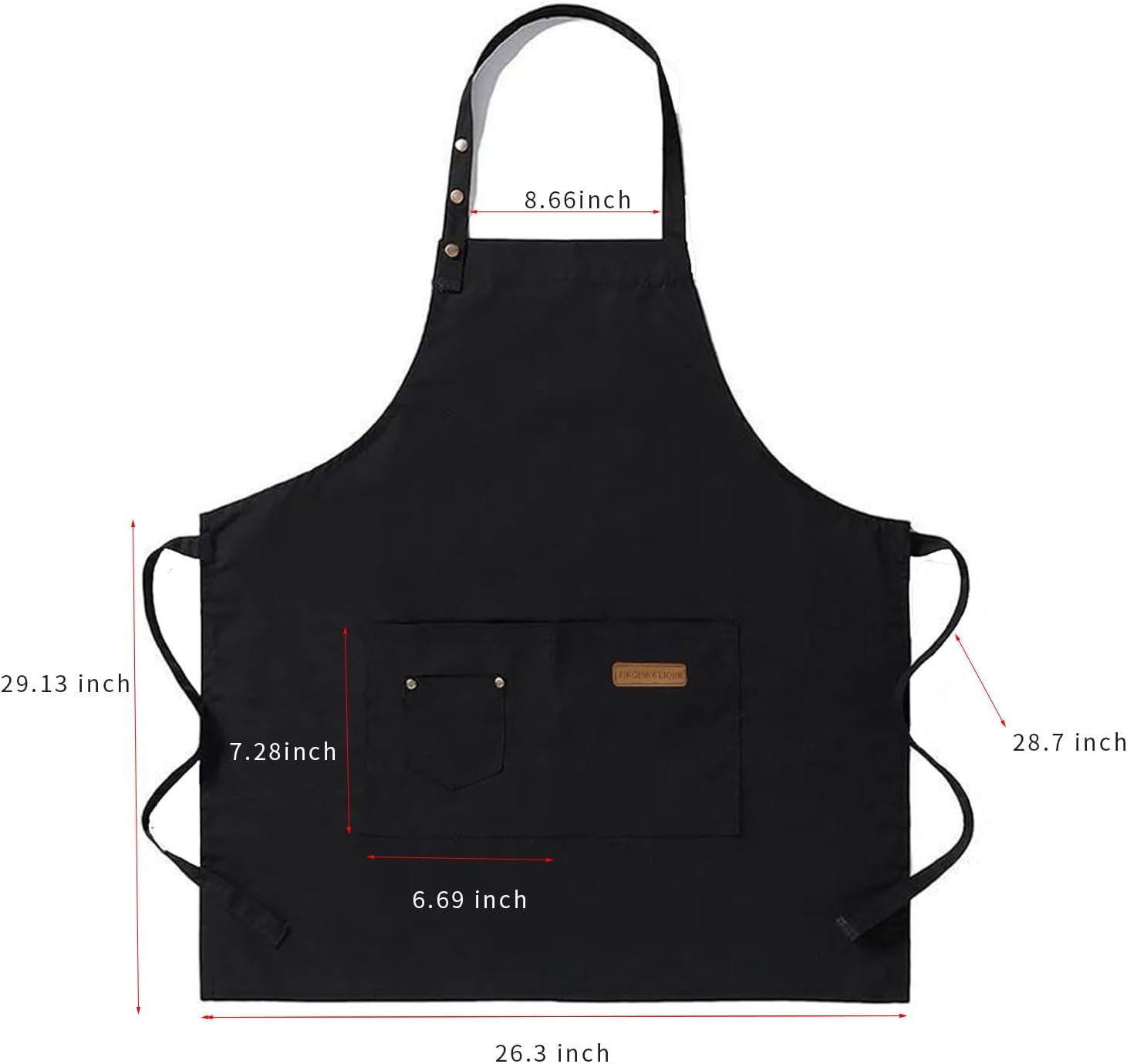 2 Pack Adjustable Kitchen Apron Cooking Apron For Women For Men With Pockets Work Apron Grill Restaurant - Image 4
