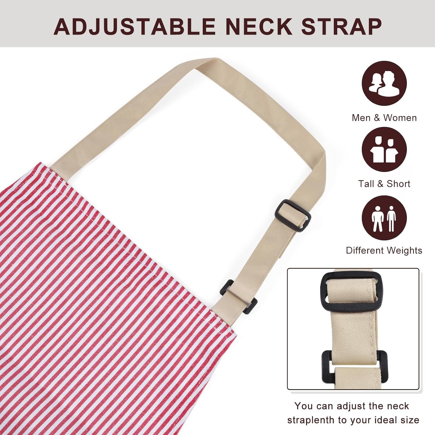 2 Pack Apron, Aprons for women with pockets, Cooking aprons for women, Kitchen aprons, Aprons for cooking - Image 3