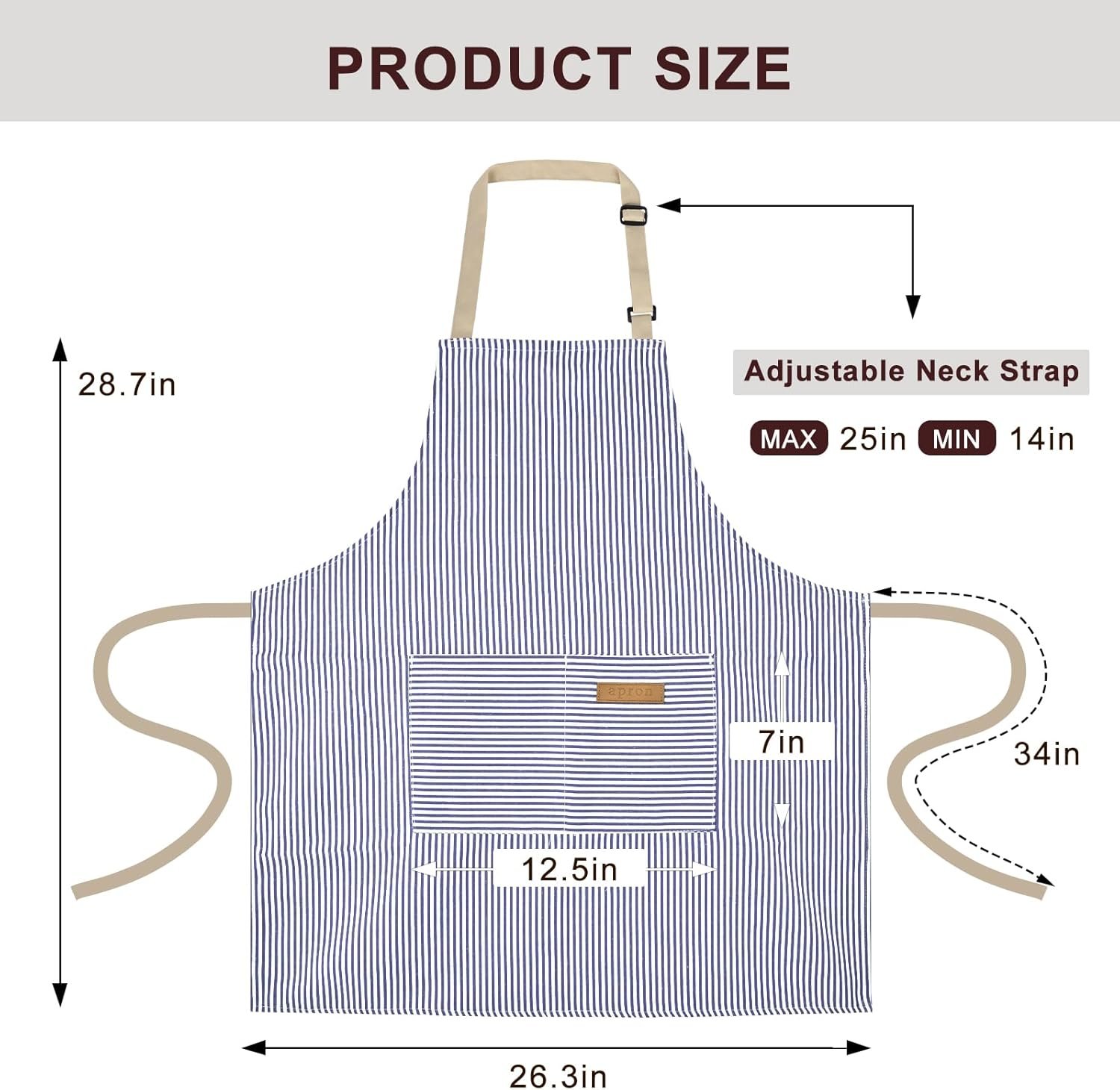 2 Pack Apron, Aprons for women with pockets, Cooking aprons for women, Kitchen aprons, Aprons for cooking - Image 5