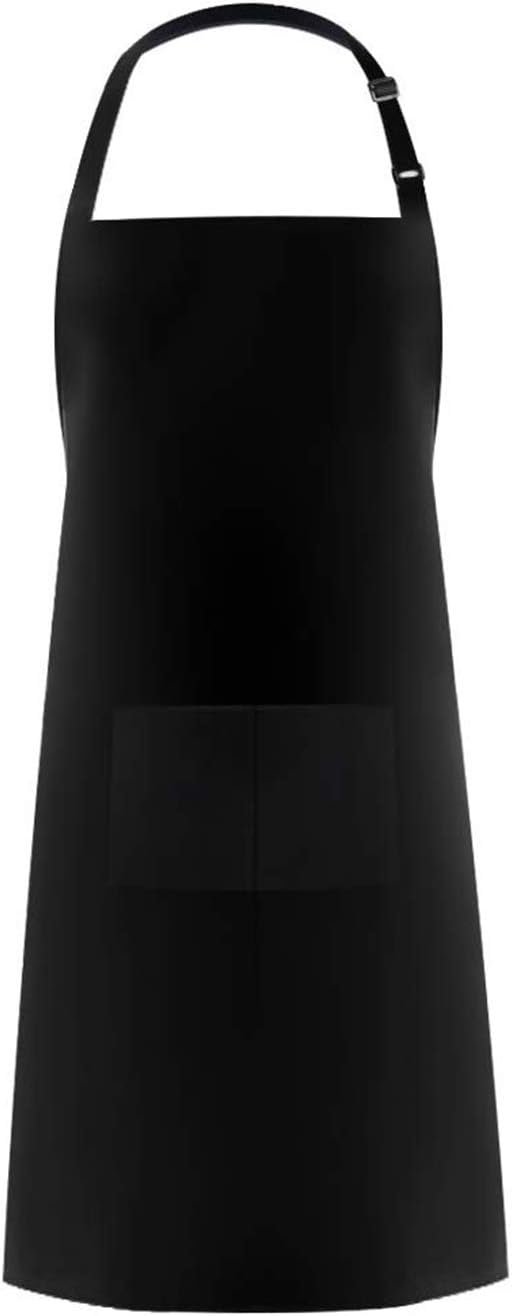 Hyzrz Chef Apron and Hat Set, Adjustable Adult Kitchen Apron With Butcher Hat, Baker Costume Apron with Pocket for Men and Women Father's Gift (Black) - Image 3