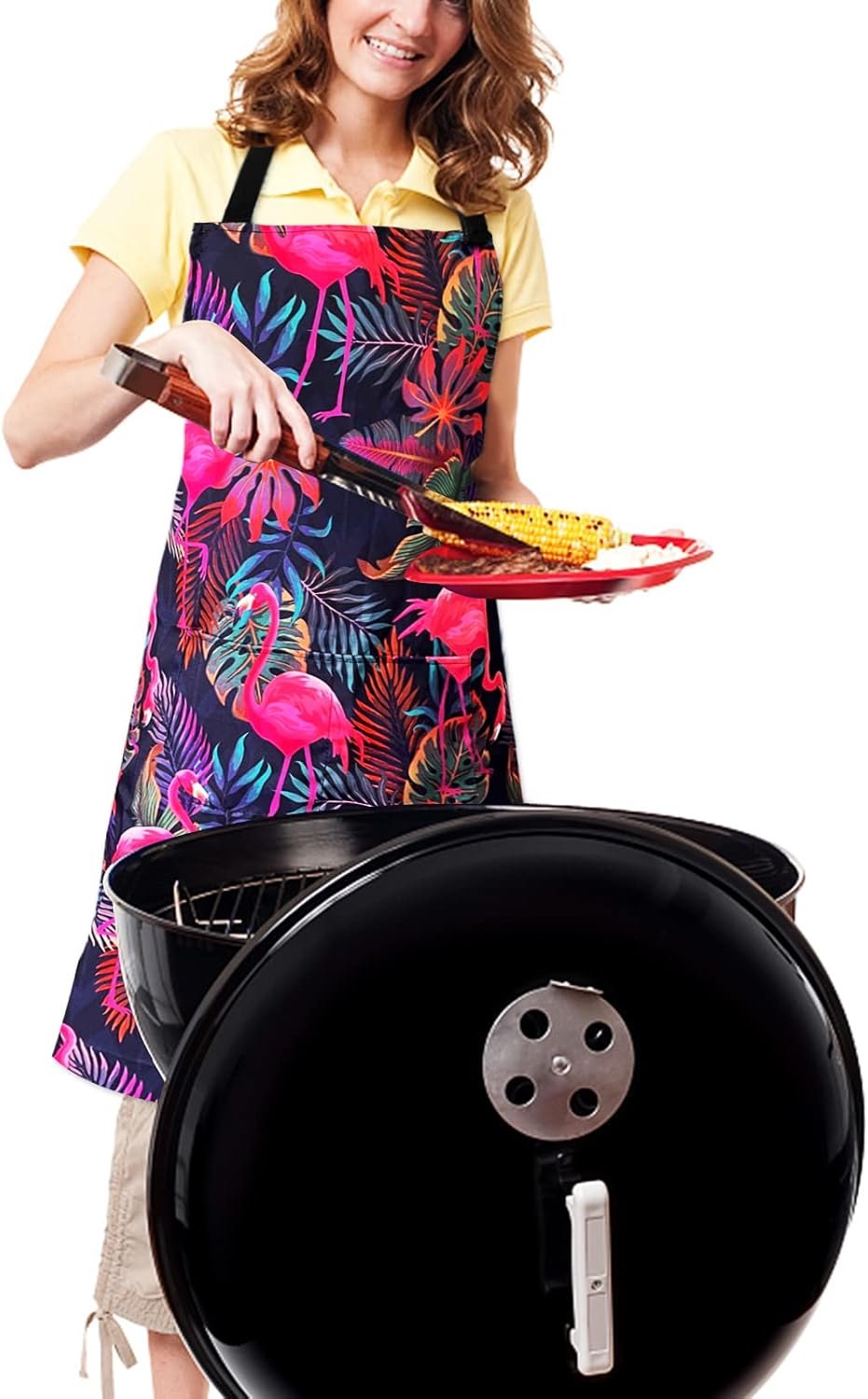 Sosolong Adjustable Waterproof Apron Bib Apron with 2 Pockets Cooking Kitchen Aprons for Women Men Chef - Image 4