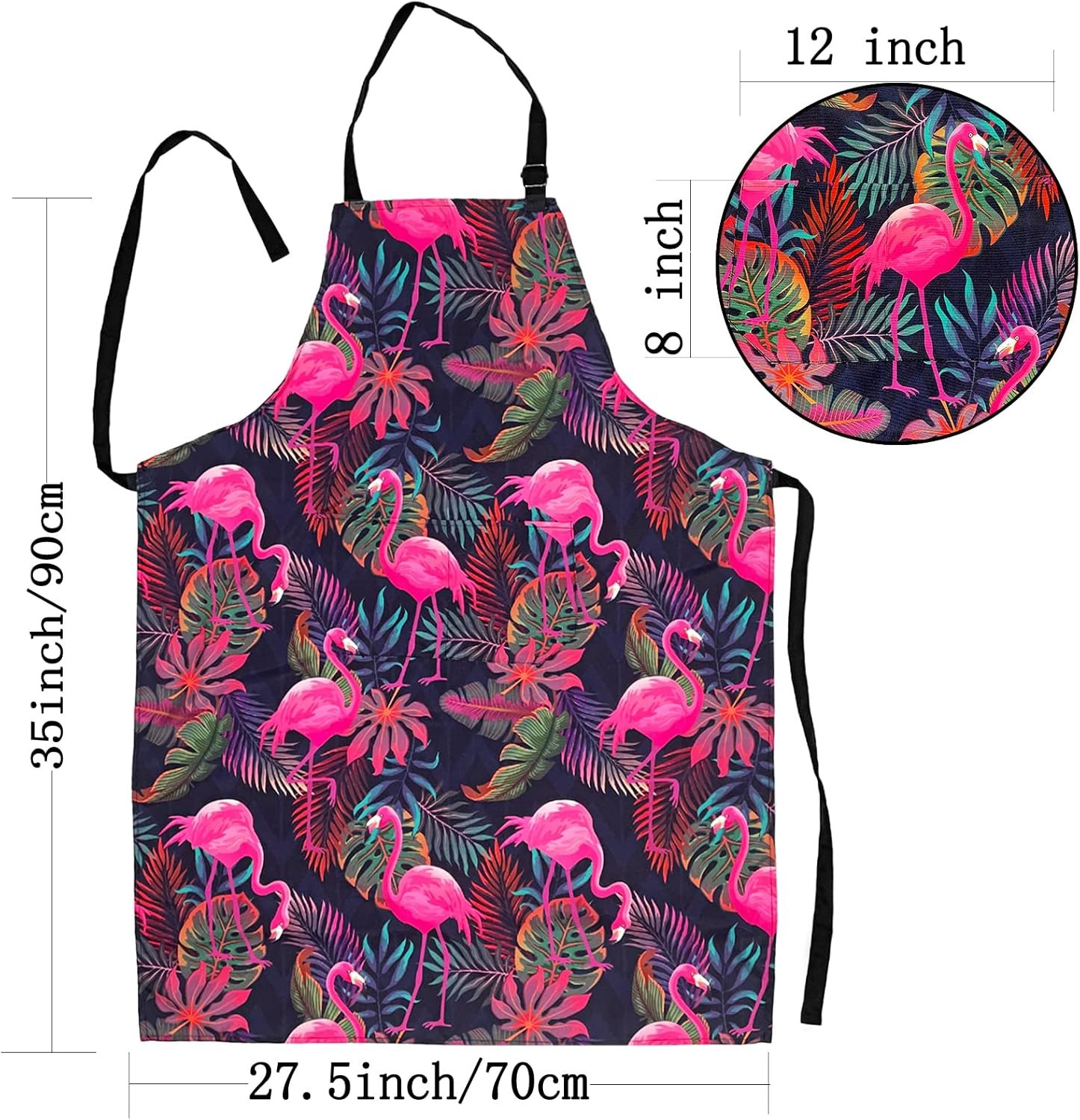 Sosolong Adjustable Waterproof Apron Bib Apron with 2 Pockets Cooking Kitchen Aprons for Women Men Chef - Image 7