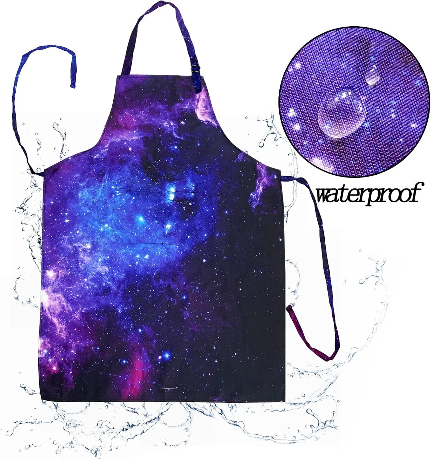 Sosolong Adjustable Waterproof Apron Bib Apron with 2 Pockets Cooking Kitchen Aprons for Women Men Chef - Image 5