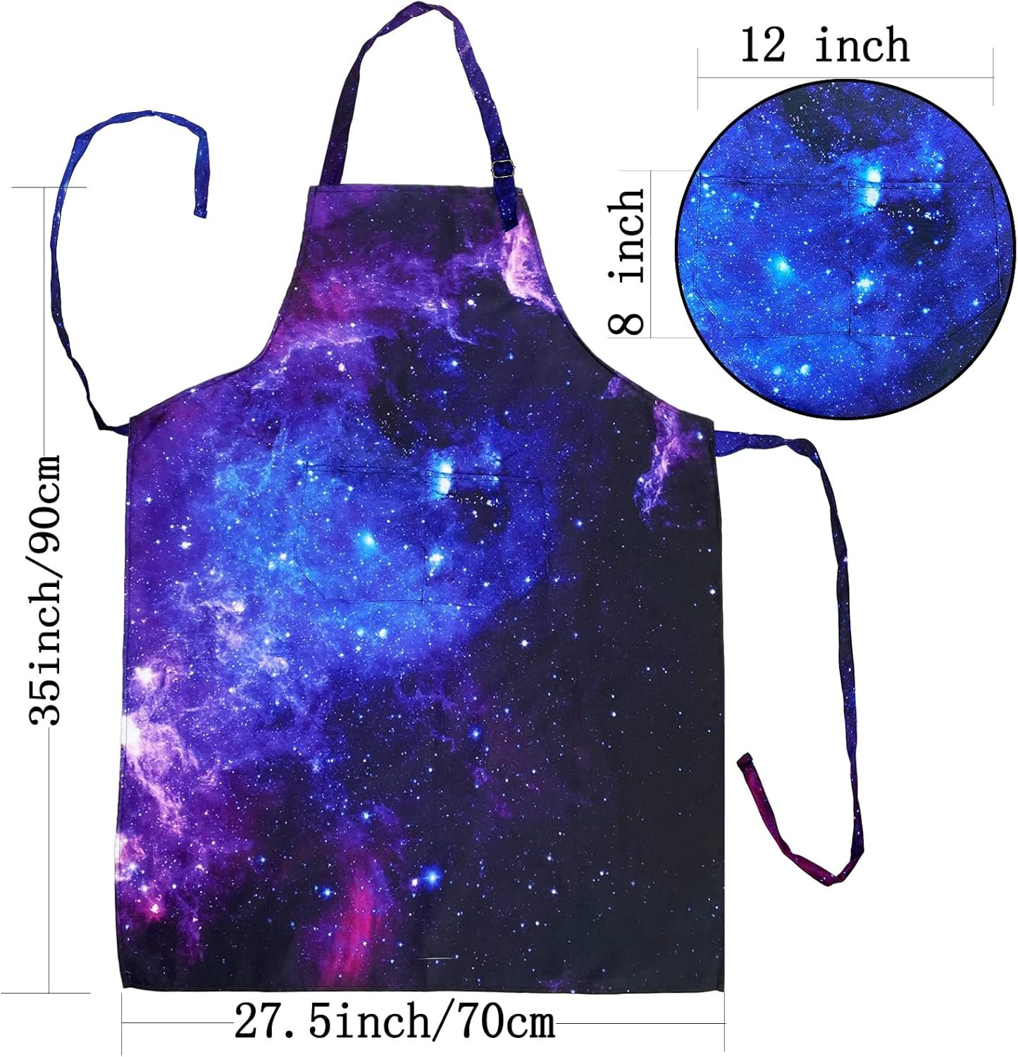 Sosolong Adjustable Waterproof Apron Bib Apron with 2 Pockets Cooking Kitchen Aprons for Women Men Chef - Image 7