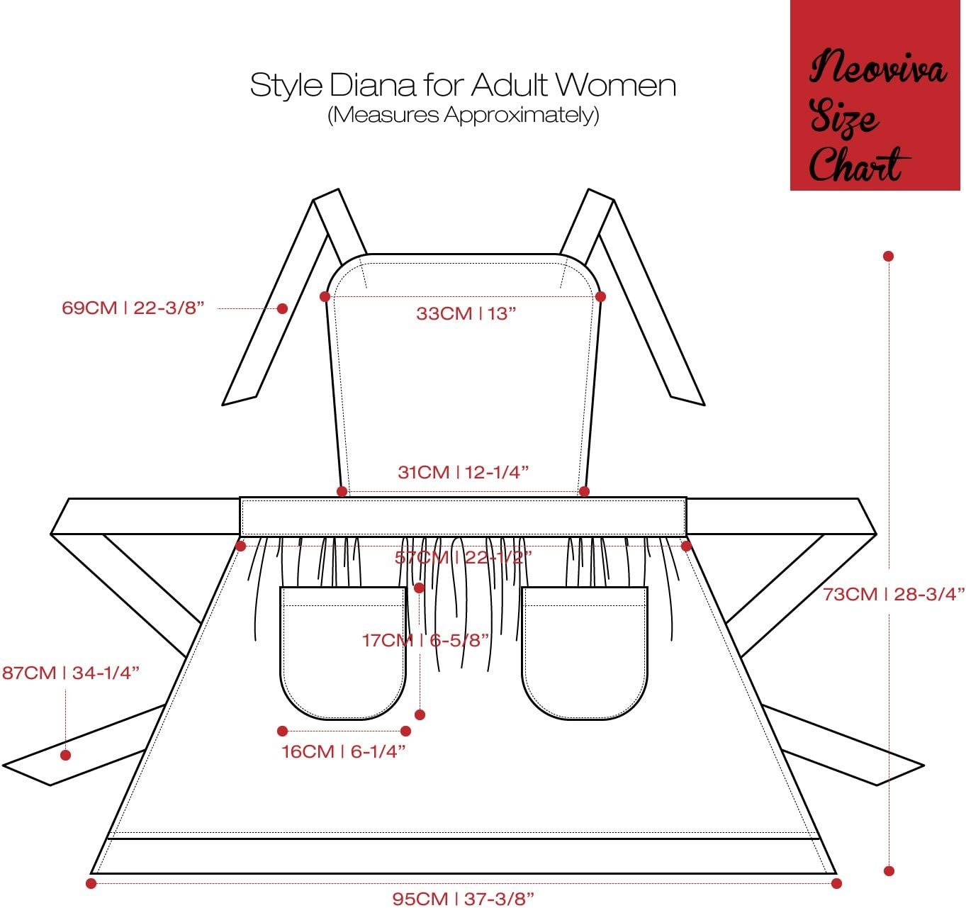 NEOVIVA Kitchen Aprons for Women with Pockets,Cooking Aprons for Women,Vintage Apron for Baking Gardening,Gifts for Mothers - Image 7