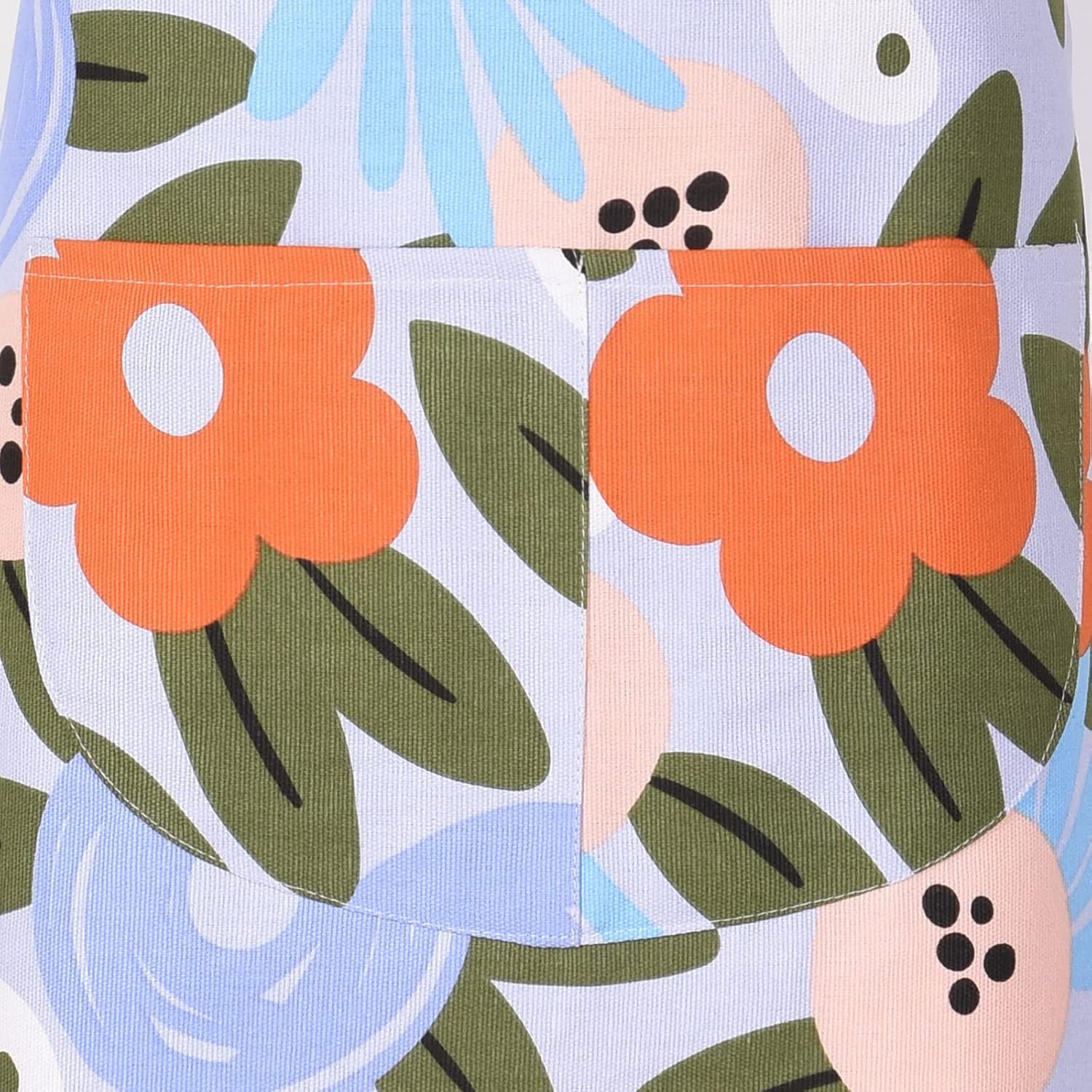 2 Pack Floral Apron for Women with Pockets, Adjustable Cotton Chef Aprons for Kitchen, Cooking, BBQ & Grill - Image 7