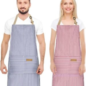 2 Pack Apron, Aprons for women with pockets, Cooking aprons for women, Kitchen aprons, Aprons for cooking