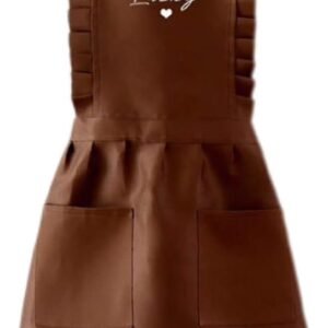 Adjustable Apron Cute Home Work Cake Kitchen Cooking Women Apron with Pockets Can Be Used as Gift