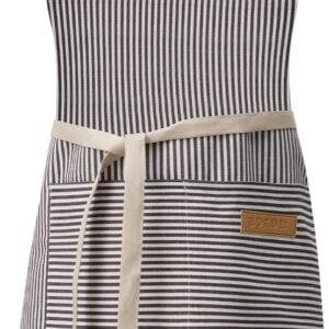 DILLMAN Kitchen Cooking Adjustable Aprons - Men Women Bib Soft Chef Stripes Apron with 2 Pockets