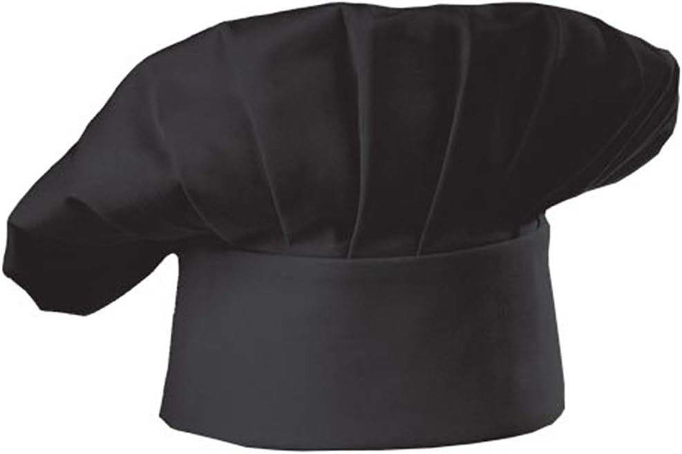 Hyzrz Chef Apron and Hat Set, Adjustable Adult Kitchen Apron With Butcher Hat, Baker Costume Apron with Pocket for Men and Women Father's Gift (Black) - Image 2