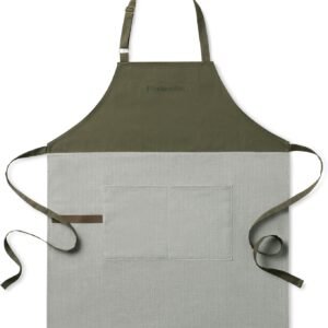 KitchenAid® Evergreen Design Series Herringbone Apron, 100% Cotton, Adjustable Straps, Deep Forest Green, 32"x28"