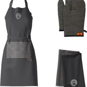 MasterChef Chef Apron for Men & Women, Cooking Apron for the Kitchen & BBQ Grilling