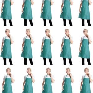 Total 15 PCS Blue Plain Color Bib Aprons Bulk for Women Men Adult with 2 Front Pockets (Baby Blue,15pcs)