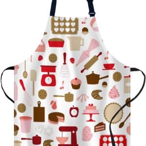 oFloral Cake Cooking Cookie Pastry Chef Apron Adjustable Bib Chef Aprons Cooking Apron Unisex Women Men Aprons Perfect for Home Kitchen, Baking, Gardening, Restaurant, Coffee house BBQ