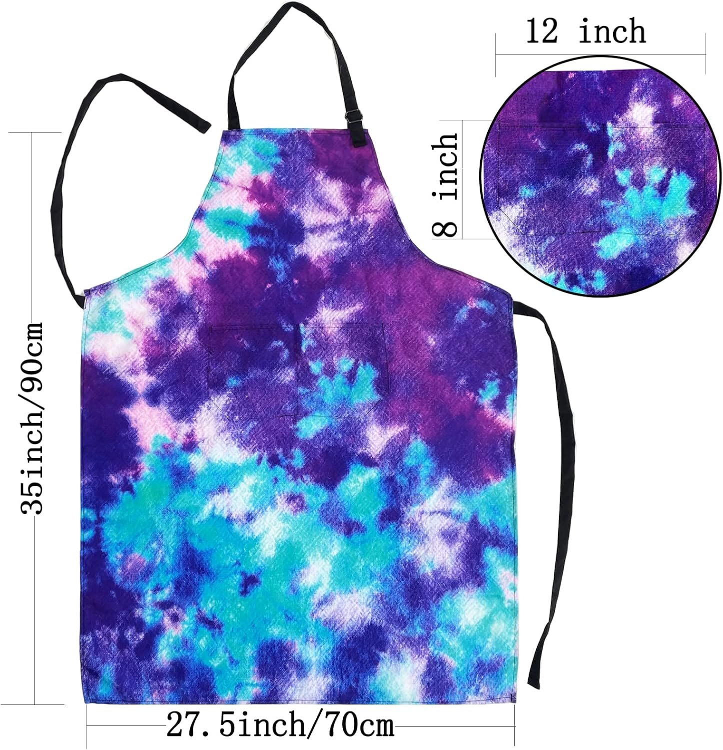 Sosolong Adjustable Waterproof Apron Bib Apron with 2 Pockets Cooking Kitchen Aprons for Women Men Chef - Image 6