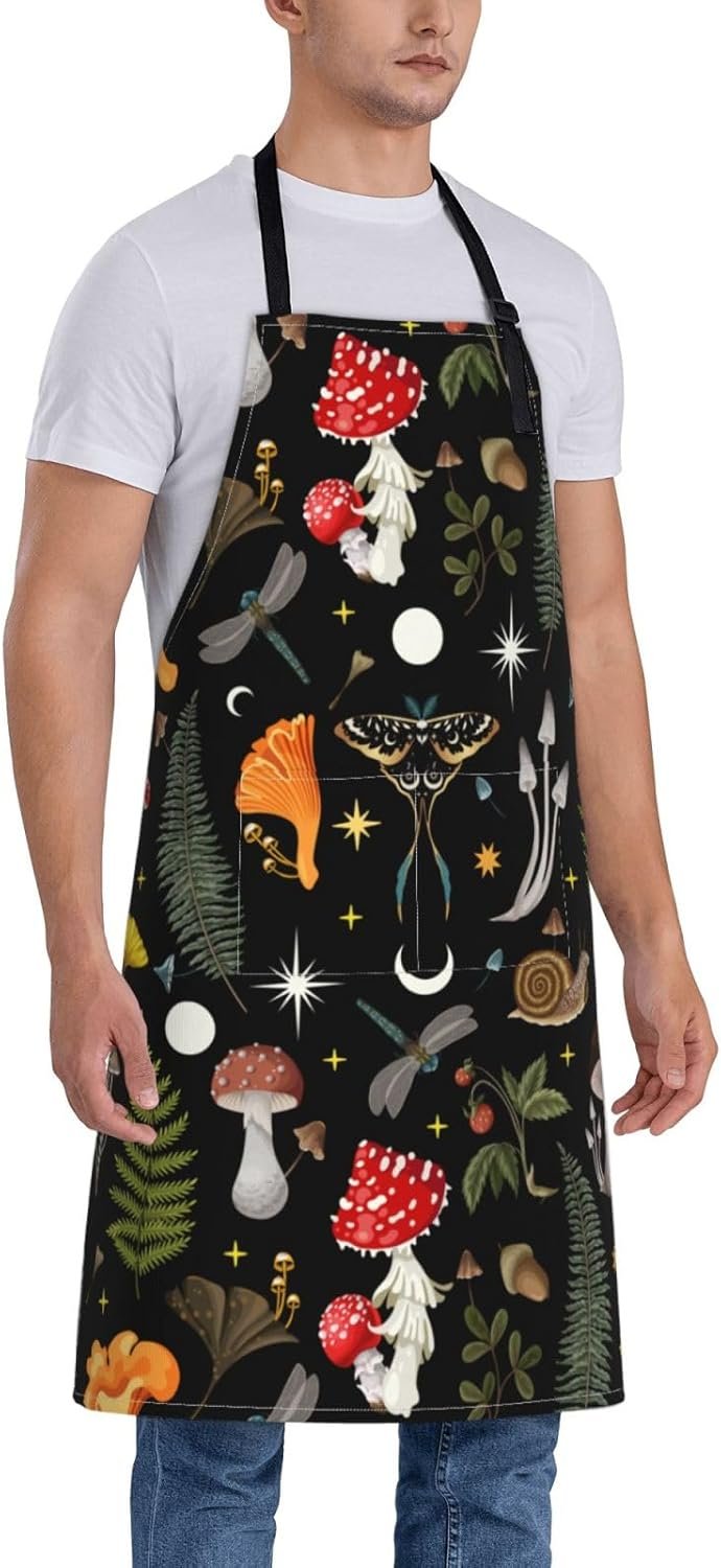 Siiuuol Cute Cats Unisex Waterproof Kitchen Chef Apron - With Adjustable Bib Apron - Image 3