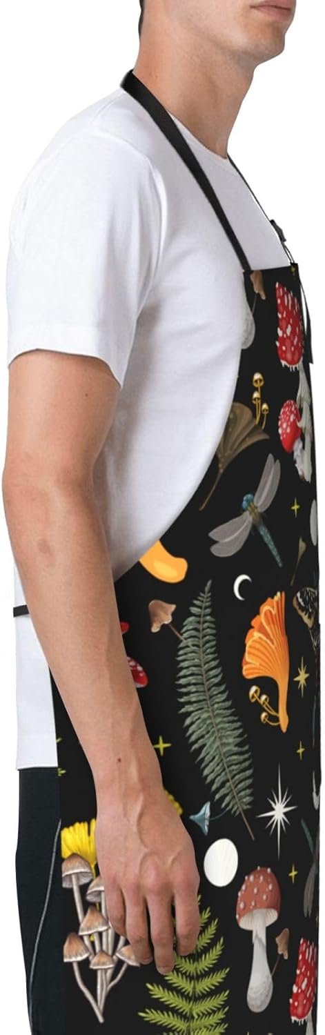 Siiuuol Cute Cats Unisex Waterproof Kitchen Chef Apron - With Adjustable Bib Apron - Image 4