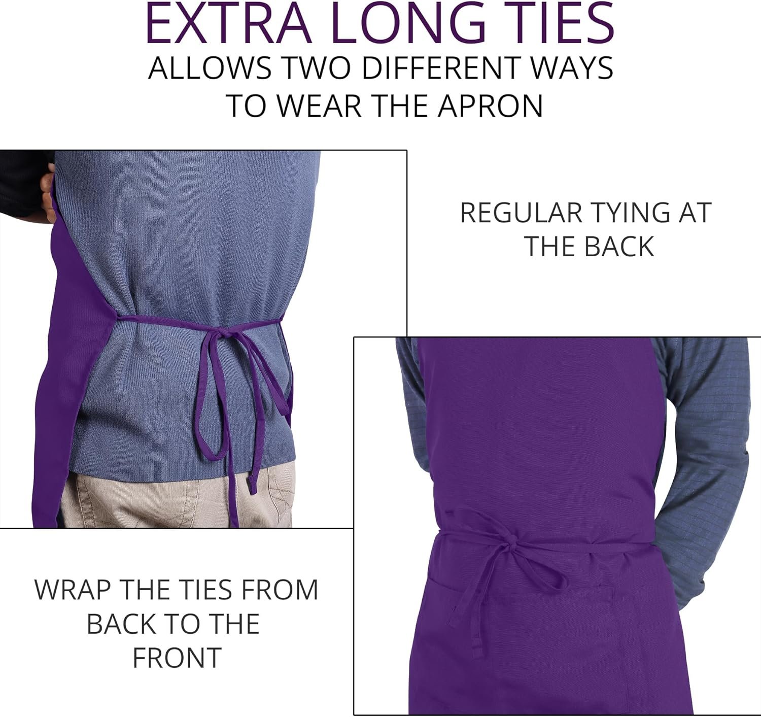 Utopia Kitchen 2 Pack Bib Apron, Adjustable with 2 Pockets, Water and Oil Resistant, Cooking Kitchen Chef Apron for Women Men - Image 5