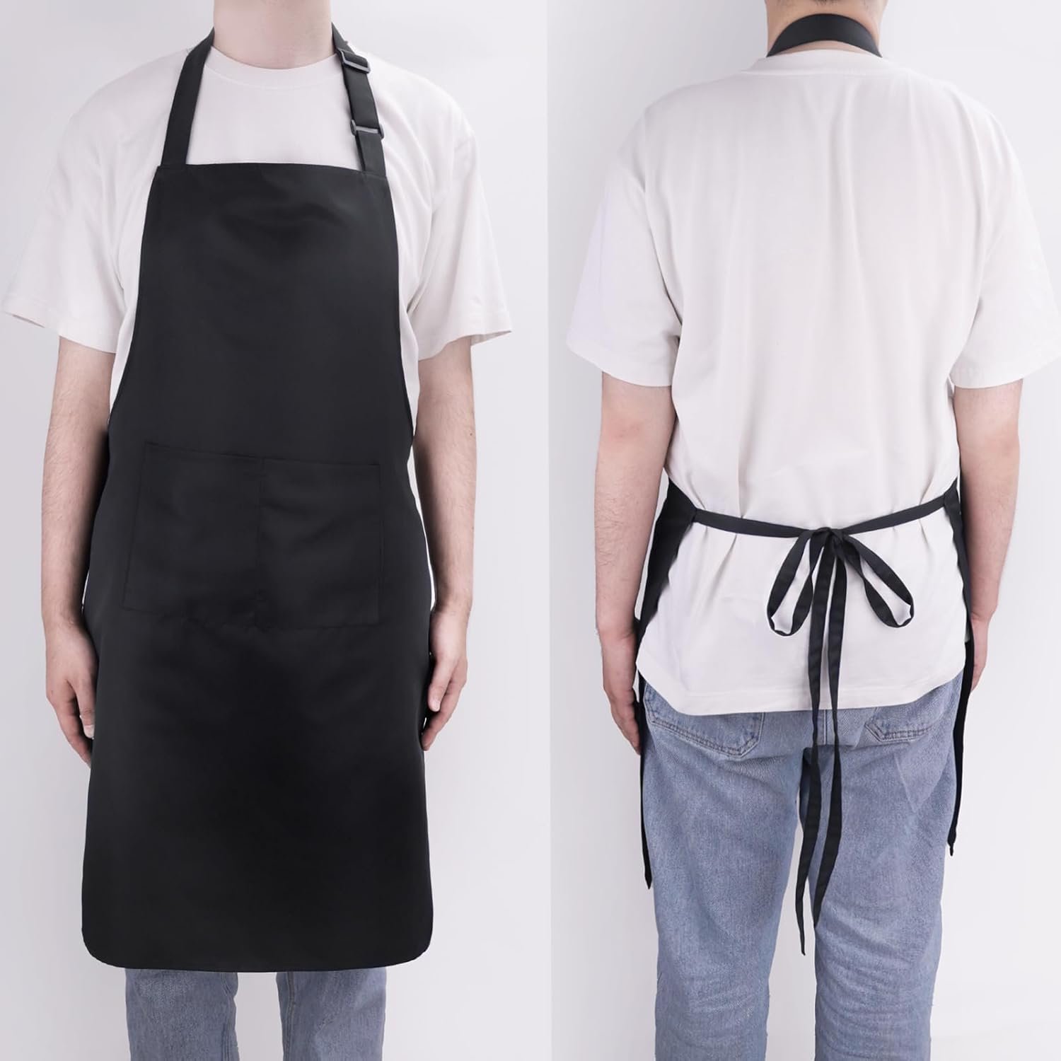Large Chef Apron for Men and Women, Cooking Kitchen Aprons with 2 Large Pockets Water Oil Resistant - Image 4
