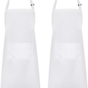 Syntus Apron for Men Women, Adjustable Cooking Kitchen Chef Aprons with 2 Pockets
