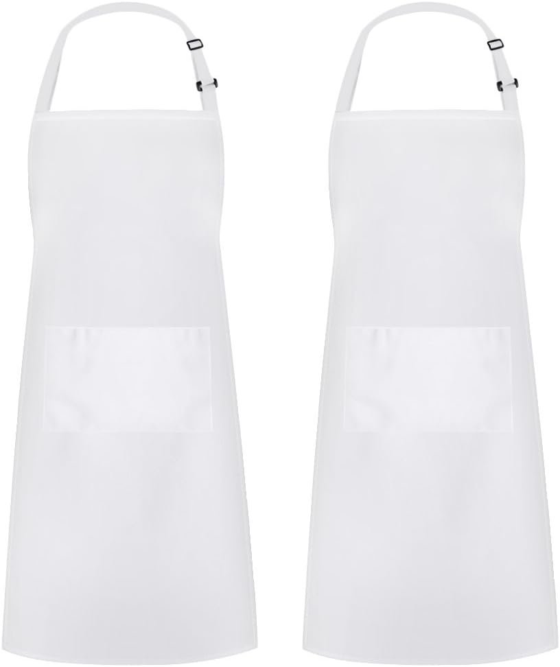 Syntus Apron for Men Women, Adjustable Cooking Kitchen Chef Aprons with 2 Pockets