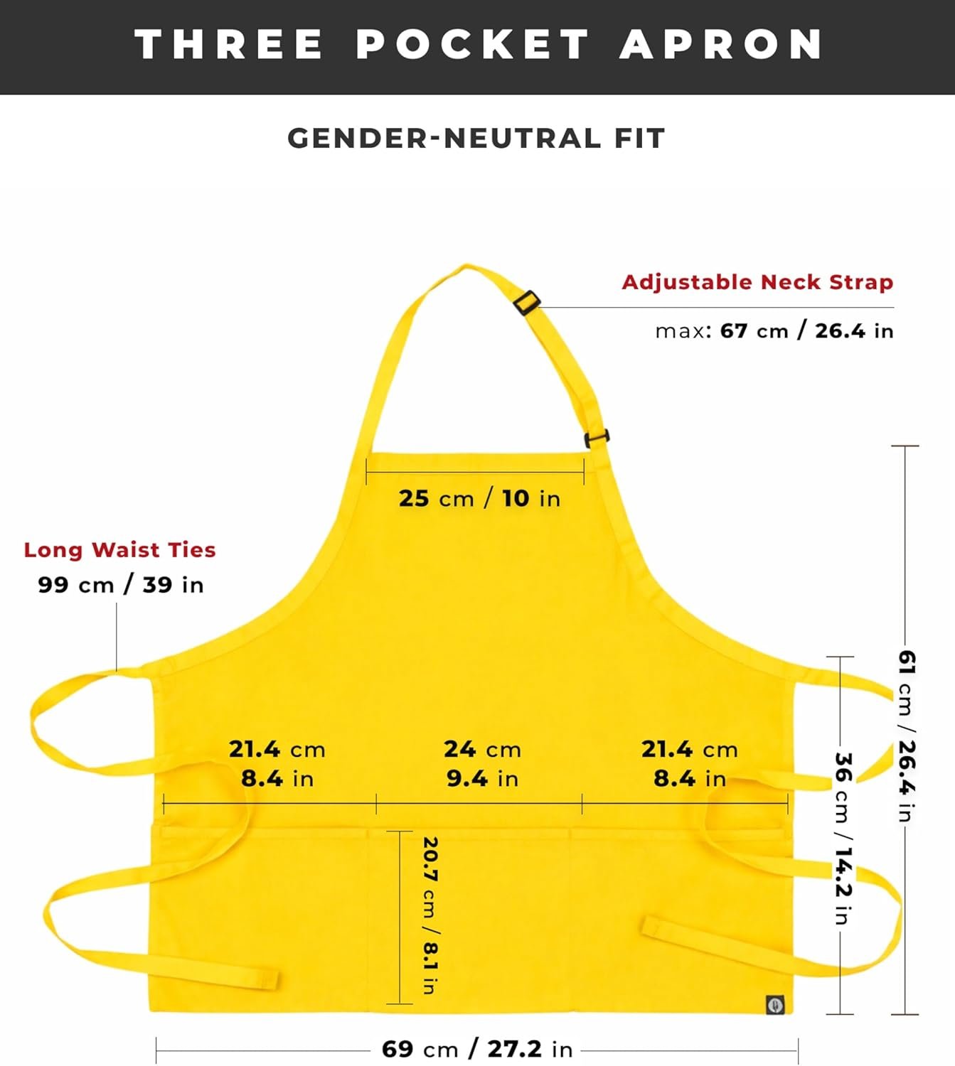 Chef Works Unisex Three Pocket Apron - Image 6