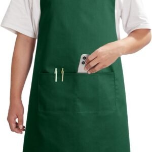Syntus Chef Apron for Men Women Kitchen Cooking Apron with Pockets, Adjustable Bib Aprons Stain Resistant