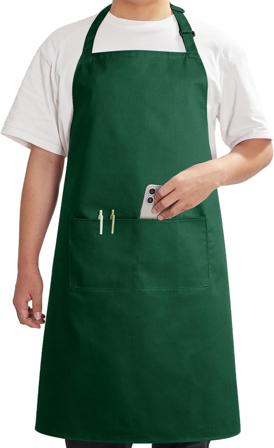 Syntus Chef Apron for Men Women Kitchen Cooking Apron with Pockets, Adjustable Bib Aprons Stain Resistant