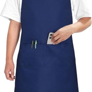 Syntus Chef Apron for Men Women Kitchen Cooking Apron with Pockets, Adjustable Bib Aprons Stain Resistant