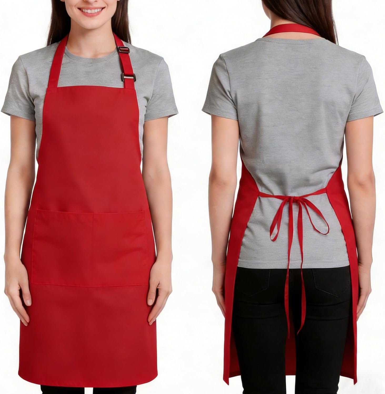 Large Chef Apron for Men and Women, Cooking Kitchen Aprons with 2 Large Pockets Water Oil Resistant - Image 7