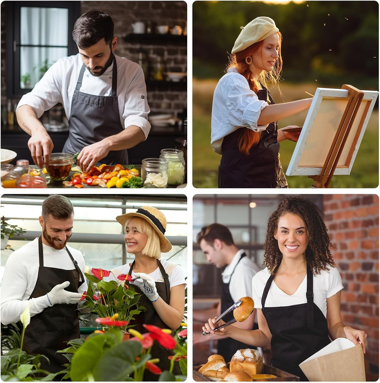 2 Pack adjustable apron with 2 pockets for men and women, waterproof and oil Resistant - Image 5