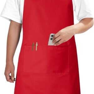 Syntus Chef Apron for Men Women Kitchen Cooking Apron with Pockets, Adjustable Bib Aprons Stain Resistant