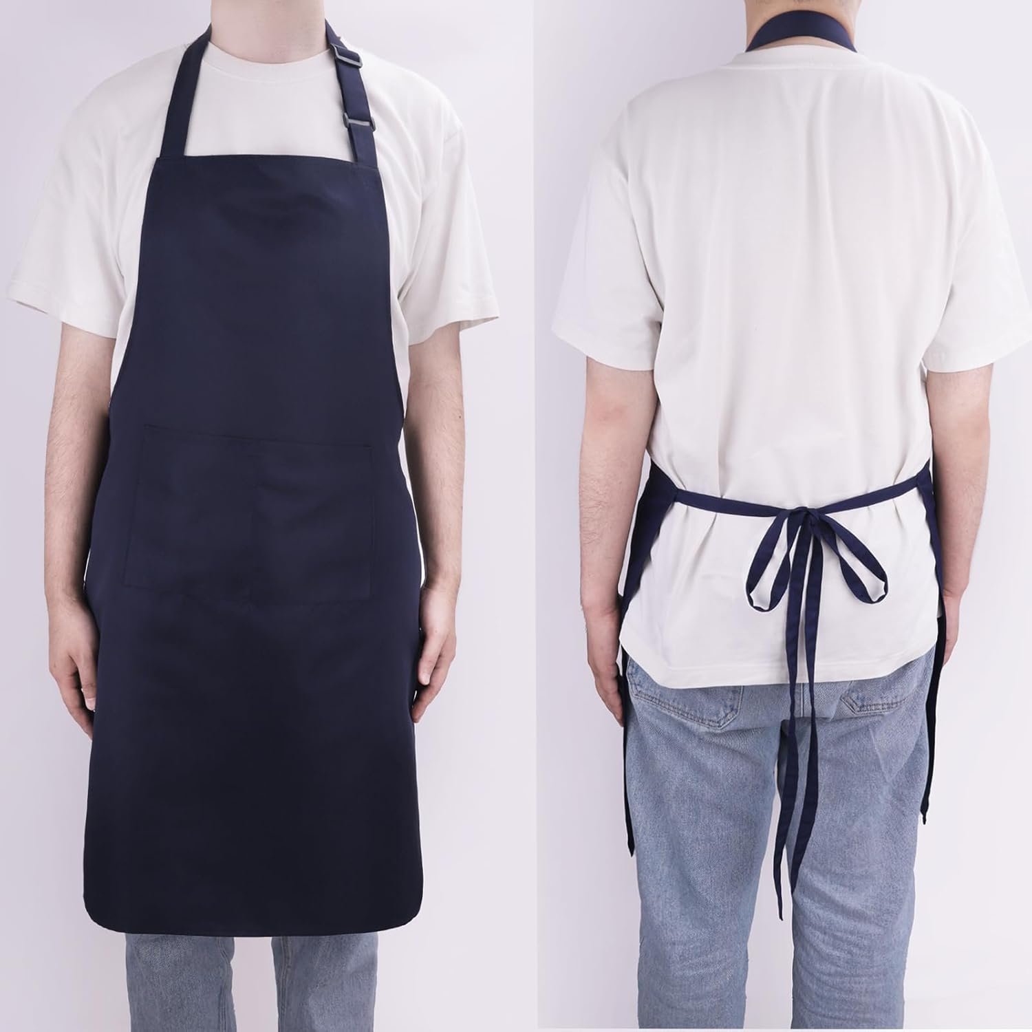 Large Chef Apron for Men and Women, Cooking Kitchen Aprons with 2 Large Pockets Water Oil Resistant - Image 3