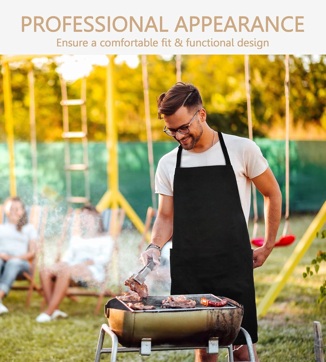 Blueash 16 Pack Bib Apron, Unisex Aprons Adjustable Waterdrop Resistant with 2 Pockets Cooking Kitchen Apron for Chef - Image 7