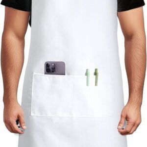 Syntus Chef Apron for Men Women Kitchen Cooking Apron with Pockets, Adjustable Bib Aprons Stain Resistant