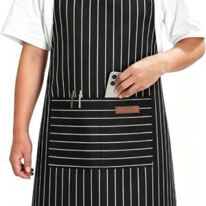 Syntus Chef Apron for Men Women Kitchen Cooking Apron with Pockets, Adjustable Bib Aprons Stain Resistant