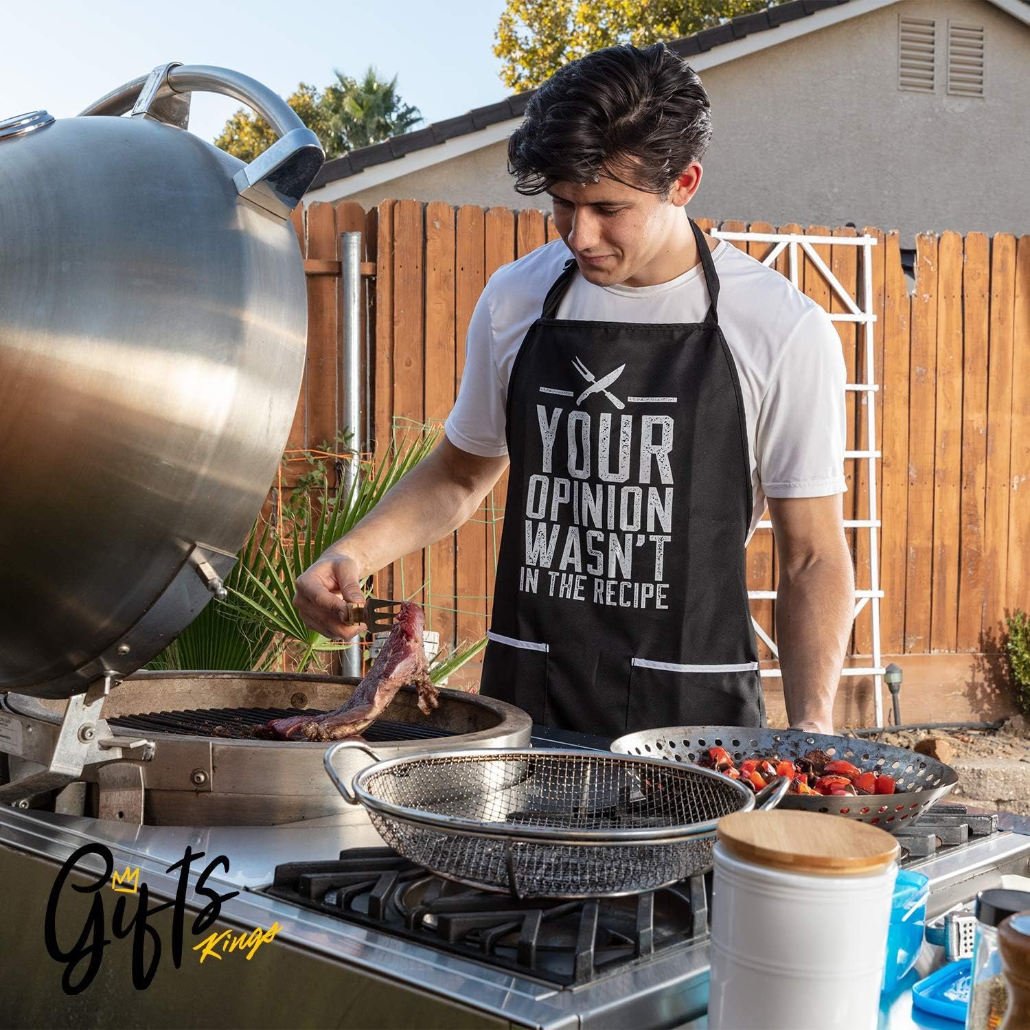 Funny Apron for Women and Men - Adjustable Chef Apron for Grilling, Cooking, BBQ - Image 3