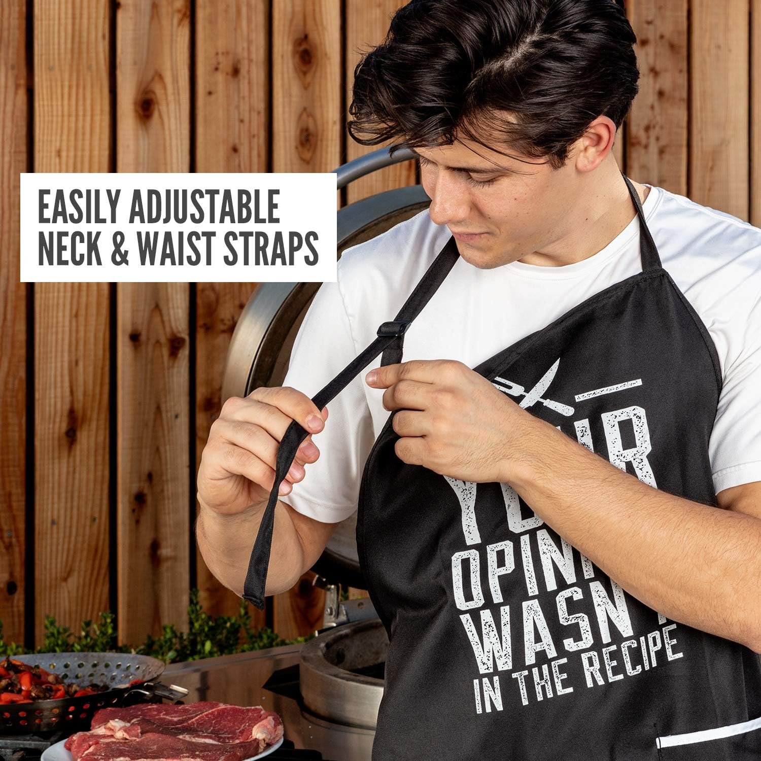 Funny Apron for Women and Men - Adjustable Chef Apron for Grilling, Cooking, BBQ - Image 5