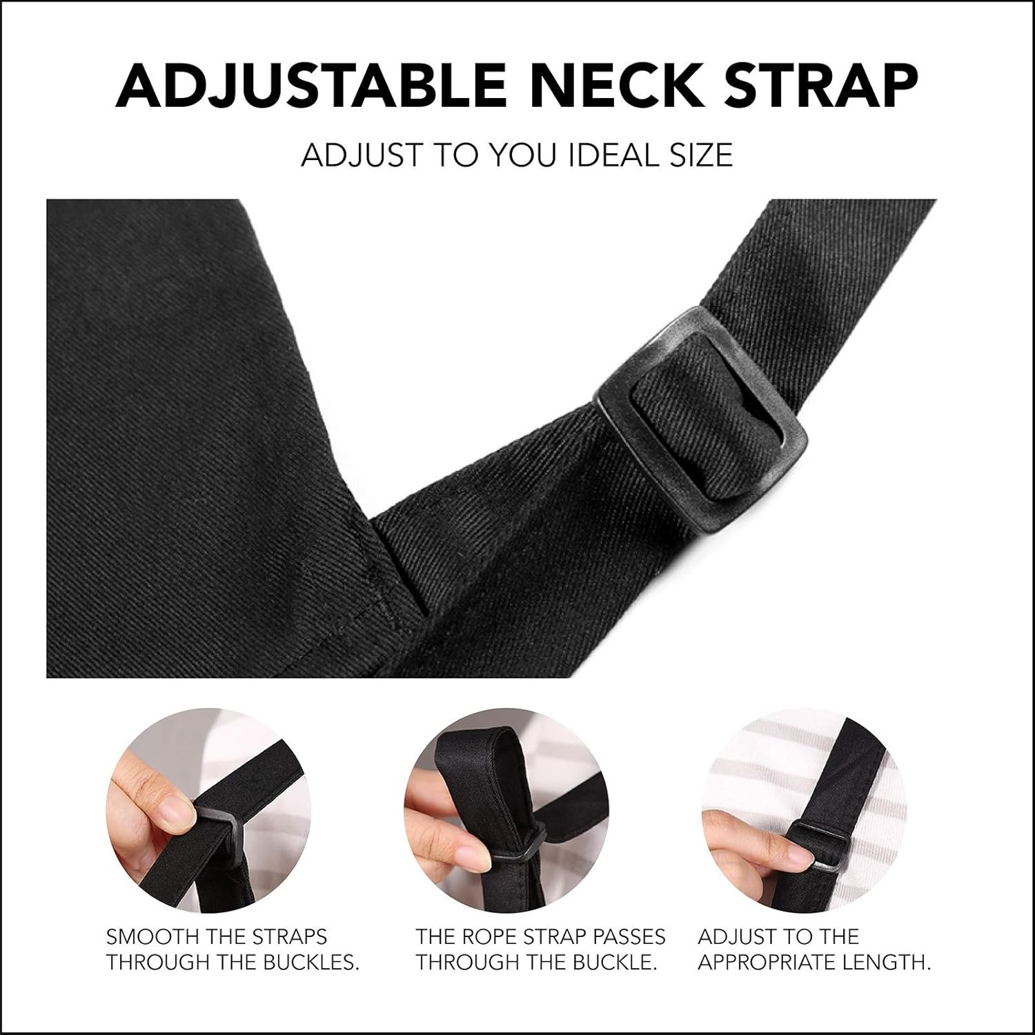 Funny Aprons Black Kitchen Chef Apron, 2 Pockets Adjustable Neck Strap for Cooking Baking BBQ Birthday Gifts - Image 3