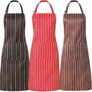3 Pack Kitchen Aprons, Cooking Aprons, Aprons for Women with Pockets, Apron for Men