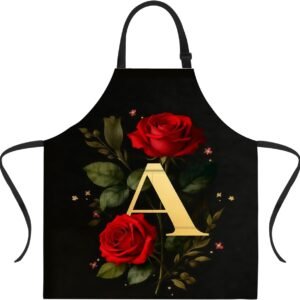ANNA QUEEN Funny Chicken Sunflower Apron for Women Men,Cute Adjustable Kitchen Cooking BBQ Baking Apron with Pocket