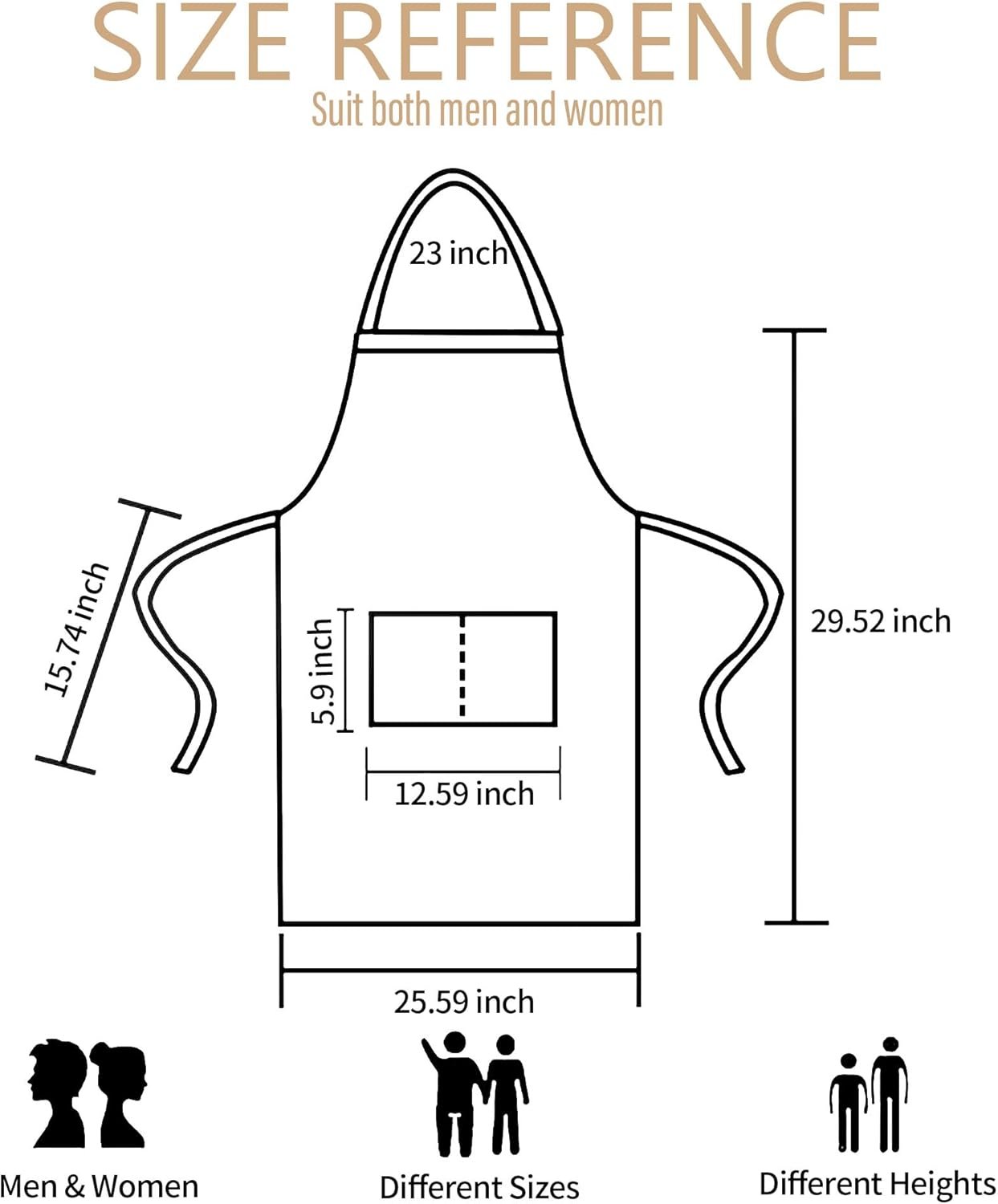Blueash 16 Pack Bib Apron, Unisex Aprons Adjustable Waterdrop Resistant with 2 Pockets Cooking Kitchen Apron for Chef - Image 2