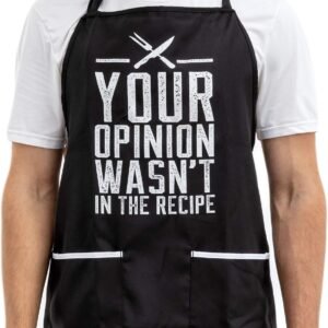 Funny Apron for Women and Men - Adjustable Chef Apron for Grilling, Cooking, BBQ