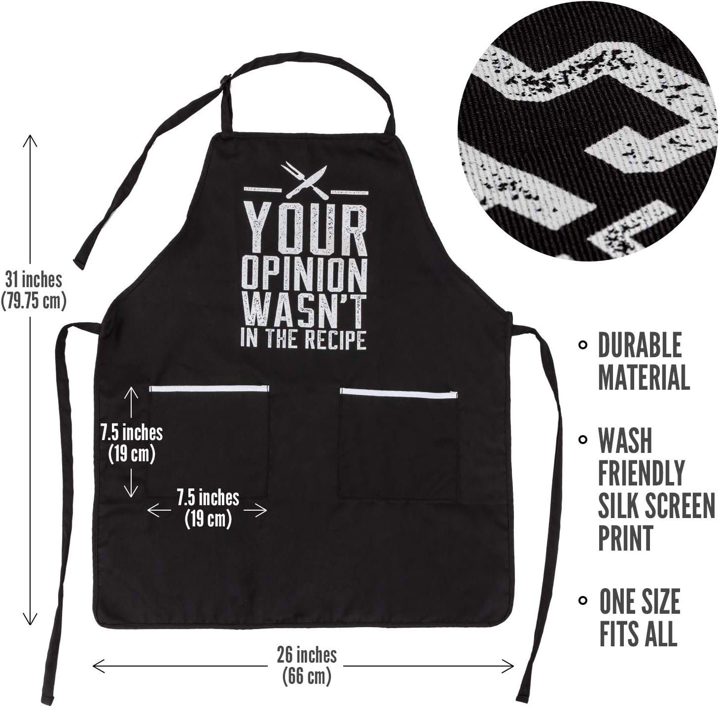 Funny Apron for Women and Men - Adjustable Chef Apron for Grilling, Cooking, BBQ - Image 2