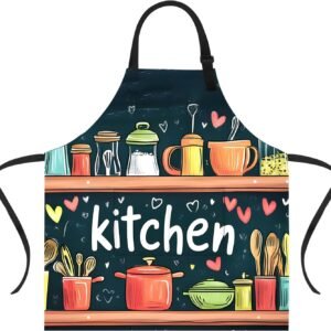 Funny Apron with 2 Pockets for Men Women BBQ Grilling Adjustable Bib Aprons Gifts Cooking Kitchen